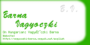 barna vagyoczki business card